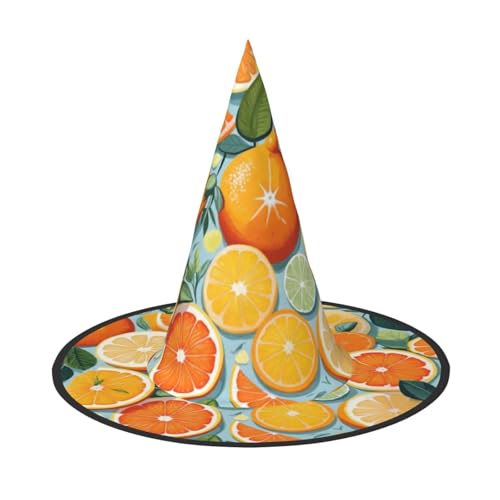 Kfjghhl Halloween-Hut mit Zitrusfrucht-Muster, böse Kostüme, Erwachsene, Unisex, Stirnband, Kostümzubehör, Weihnachtsfeier, Cosplay, Zauberer-Kostüm, Outfit, Halloween Kfjghhl Halloween-Hut mit Zitrusfrucht-Muster, böse Kostüme, Erwachsene, Unisex, Stirnband, Kostümzubehör, Weihnachtsfeier, Cosplay, Zauberer-Kostüm, Outfit, Halloween von Kfjghhl
