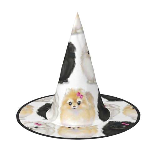 Kfjghhl Halloween-Hut mit Zwergspitz-Muster, böse Kostüme, Unisex, Stirnband, Kostümzubehör, Weihnachtsfeier, Cosplay, Zauberer-Kostüm, Outfit, Halloween Kfjghhl Halloween-Hut mit Zwergspitz-Muster, böse Kostüme, Unisex, Stirnband, Kostümzubehör, Weihnachtsfeier, Cosplay, Zauberer-Kostüm, Outfit, Halloween von Kfjghhl