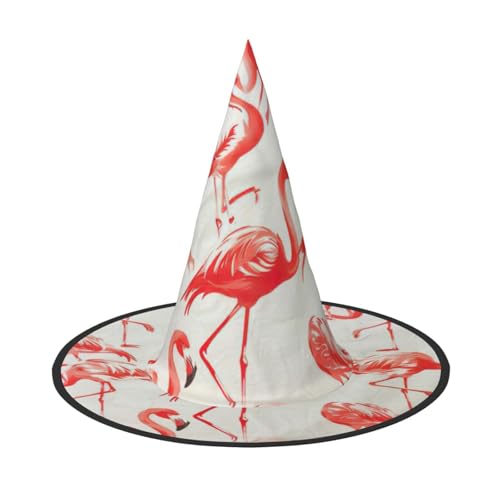 Kfjghhl Halloween-Kostüm mit Flamingos auf weißem Hut, böse Kostüme, Unisex, Stirnband, Kostümzubehör, Weihnachtsfeier, Cosplay, Zauberer-Kostüm, Outfit, Halloween Kfjghhl Halloween-Kostüm mit Flamingos auf weißem Hut, böse Kostüme, Unisex, Stirnband, Kostümzubehör, Weihnachtsfeier, Cosplay, Zauberer-Kostüm, Outfit, Halloween von Kfjghhl