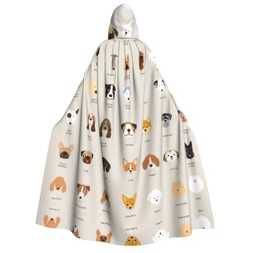 Kfjghhl Halloween-Umhang für Hunderassen, goldener Kapuzenumhang in voller Länge, Halloween-Kostüm, Cosplay-Party von Kfjghhl