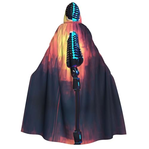 Kfjghhl Halloween-Umhang mit Mikrofon mit Musiknote, goldener Kapuzenumhang, volle Länge, Robe, Umhang, Halloween-Kostüm, Cosplay, Party Kfjghhl Halloween-Umhang mit Mikrofon mit Musiknote, goldener Kapuzenumhang, volle Länge, Robe, Umhang, Halloween-Kostüm, Cosplay, Party von Kfjghhl