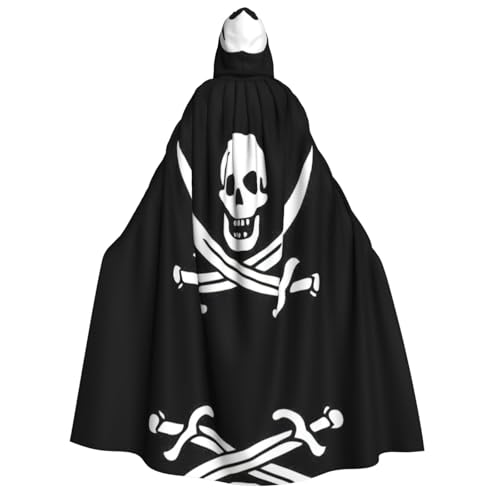 Kfjghhl Halloween-Umhang mit Piratenflagge, goldener Kapuzenumhang, volle Länge, Robe, Umhang, Halloween-Kostüm, Cosplay, Party Kfjghhl Halloween-Umhang mit Piratenflagge, goldener Kapuzenumhang, volle Länge, Robe, Umhang, Halloween-Kostüm, Cosplay, Party von Kfjghhl