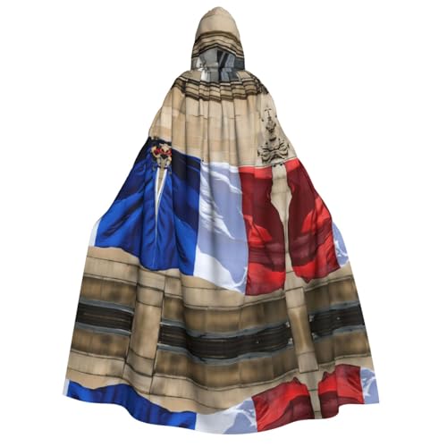 Kfjghhl Halloween-Umhang mit französischer Flagge, goldener Kapuzenumhang, volle Länge, Robe, Umhang, Halloween-Kostüm, Cosplay, Party Kfjghhl Halloween-Umhang mit französischer Flagge, goldener Kapuzenumhang, volle Länge, Robe, Umhang, Halloween-Kostüm, Cosplay, Party von Kfjghhl