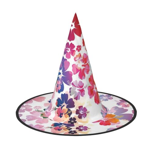 Kfjghhl Hawaiianischer Blumendruck, Halloween-Hut, böse Kostüme, Erwachsene, Unisex, Stirnband, Kostümzubehör, Weihnachtsfeier, Cosplay, Zauberer-Kostüm, Outfit, Halloween Kfjghhl Hawaiianischer Blumendruck, Halloween-Hut, böse Kostüme, Erwachsene, Unisex, Stirnband, Kostümzubehör, Weihnachtsfeier, Cosplay, Zauberer-Kostüm, Outfit, Halloween von Kfjghhl