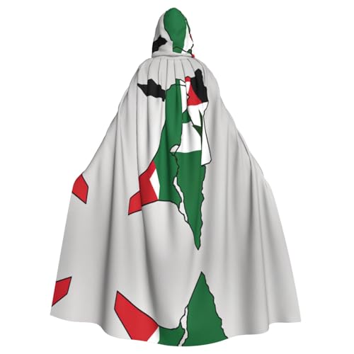 Kfjghhl Kapuzenumhang mit Flagge des Staates Palästina, unisex, für Party, Halloween, Cosplay, Erwachsene, Weihnachten, 147,3 cm von Kfjghhl
