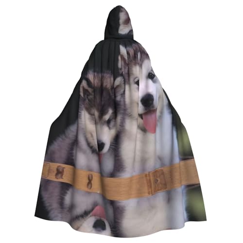 Kfjghhl Kapuzenumhang mit Husky, Unisex, für Party, Halloween, Cosplay, Erwachsene, Weihnachten, 147,3 cm Kfjghhl Kapuzenumhang mit Husky, Unisex, für Party, Halloween, Cosplay, Erwachsene, Weihnachten, 147,3 cm von Kfjghhl