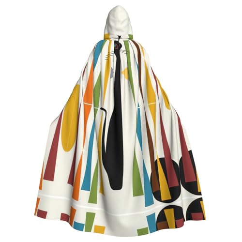 Kfjghhl Kapuzenumhang mit Kapuze, Unisex, Mitte des Jahrhunderts, moderne Kunst, für Party, Halloween, Cosplay, Erwachsene, Weihnachten, 147,3 cm Kfjghhl Kapuzenumhang mit Kapuze, Unisex, Mitte des Jahrhunderts, moderne Kunst, für Party, Halloween, Cosplay, Erwachsene, Weihnachten, 147,3 cm von Kfjghhl