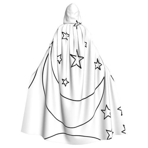 Kfjghhl Kapuzenumhang mit Sternenmotiv, Unisex, Kostüm, Party, Halloween, Cosplay, Erwachsene, Kapuzenmantel, Weihnachten, 147,3 cm Kfjghhl Kapuzenumhang mit Sternenmotiv, Unisex, Kostüm, Party, Halloween, Cosplay, Erwachsene, Kapuzenmantel, Weihnachten, 147,3 cm von Kfjghhl