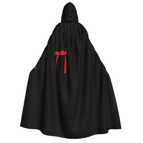 Kfjghhl Karate Herren-Halloween-Umhang, goldener Kapuzenumhang, volle Länge, Robe, Umhang, Halloween-Kostüm, Cosplay, Party von Kfjghhl