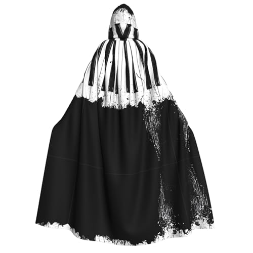 Kfjghhl Klavier Halloween Umhang Goldener Kapuzenumhang volle Länge Robe Umhang Halloween Kostüm Cosplay Party von Kfjghhl