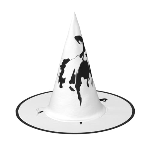 Kfjghhl Kostüm mit Kuh in schwarz-weißem Halloween-Hut, böse Kostüme, für Erwachsene, Unisex, Kostümzubehör, Weihnachtsfeier, Cosplay, Zauberer-Kostüm, Outfit, Halloween Kfjghhl Kostüm mit Kuh in schwarz-weißem Halloween-Hut, böse Kostüme, für Erwachsene, Unisex, Kostümzubehör, Weihnachtsfeier, Cosplay, Zauberer-Kostüm, Outfit, Halloween von Kfjghhl
