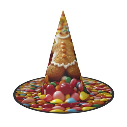 Kfjghhl Lebkuchenmann, Süßigkeiten-Halloween-Hut, böse Kostüme, Erwachsene, Unisex, Stirnband, Kostümzubehör, Weihnachtsfeier, Cosplay, Zauberer-Kostüm, Outfit, Halloween Kfjghhl Lebkuchenmann, Süßigkeiten-Halloween-Hut, böse Kostüme, Erwachsene, Unisex, Stirnband, Kostümzubehör, Weihnachtsfeier, Cosplay, Zauberer-Kostüm, Outfit, Halloween von Kfjghhl