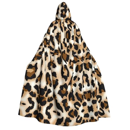 Kfjghhl Leoparden-Halloween-Umhang, goldener Kapuzenumhang, volle Länge, Robe, Umhang, Halloween-Kostüm, Cosplay, Party Kfjghhl Leoparden-Halloween-Umhang, goldener Kapuzenumhang, volle Länge, Robe, Umhang, Halloween-Kostüm, Cosplay, Party von Kfjghhl