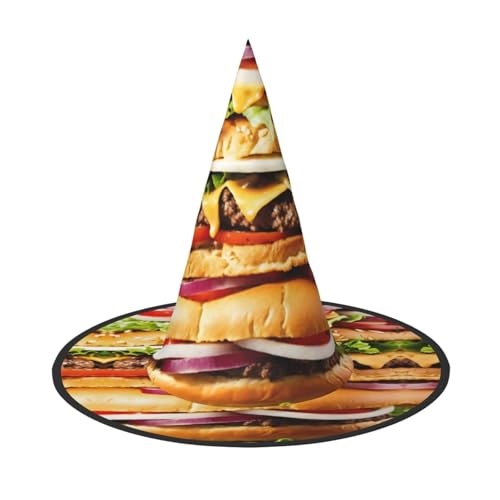 Kfjghhl Lustiger Halloween-Hut mit Essens-Muster, für Erwachsene, Unisex, Stirnband, Kostümzubehör, Weihnachtsfeier, Cosplay, Zauberer-Kostüm, Outfit, Halloween Kfjghhl Lustiger Halloween-Hut mit Essens-Muster, für Erwachsene, Unisex, Stirnband, Kostümzubehör, Weihnachtsfeier, Cosplay, Zauberer-Kostüm, Outfit, Halloween von Kfjghhl