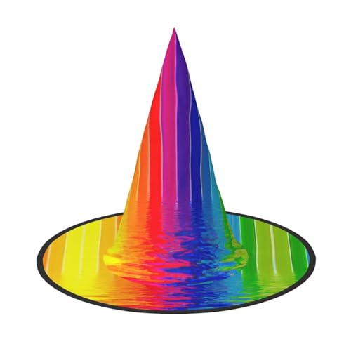 Kfjghhl Regenbogen-gestreifter Halloween-Hut, böse Kostüme, Erwachsene, Unisex, Stirnband, Kostümzubehör, Weihnachtsfeier, Cosplay, Zauberer-Kostüm, Outfit, Halloween Kfjghhl Regenbogen-gestreifter Halloween-Hut, böse Kostüme, Erwachsene, Unisex, Stirnband, Kostümzubehör, Weihnachtsfeier, Cosplay, Zauberer-Kostüm, Outfit, Halloween von Kfjghhl