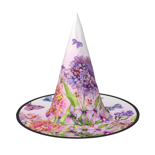 Kfjghhl Schöne, lebendige Blumen, bunte Schmetterlinge, Halloween-Hut, böse Kostüme, Erwachsene, Unisex, Stirnband, Kostümzubehör, Weihnachtsfeier, Cosplay, Zauberer-Kostüm, Outfit, Halloween Kfjghhl Schöne, lebendige Blumen, bunte Schmetterlinge, Halloween-Hut, böse Kostüme, Erwachsene, Unisex, Stirnband, Kostümzubehör, Weihnachtsfeier, Cosplay, Zauberer-Kostüm, Outfit, Halloween von Kfjghhl