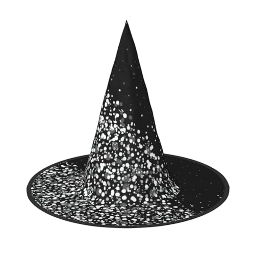 Kfjghhl Schwarz-weißer Glitzer-Halloween-Hut, böse Kostüme, für Erwachsene, Unisex, Stirnband, Kostümzubehör, Weihnachtsfeier, Cosplay, Zauberer-Kostüm, Outfit, Halloween Kfjghhl Schwarz-weißer Glitzer-Halloween-Hut, böse Kostüme, für Erwachsene, Unisex, Stirnband, Kostümzubehör, Weihnachtsfeier, Cosplay, Zauberer-Kostüm, Outfit, Halloween von Kfjghhl