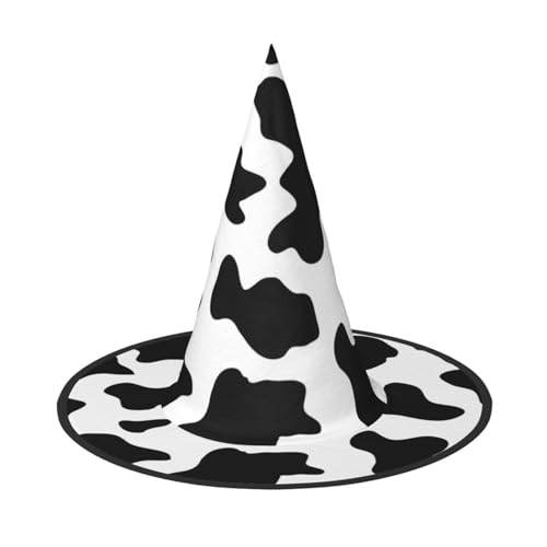 Kfjghhl Schwarz-weißer Kuh-Druck, Halloween-Hut, böse Kostüme, Erwachsene, Unisex, Stirnband, Kostümzubehör, Weihnachtsfeier, Cosplay, Zauberer-Kostüm, Outfit, Halloween Kfjghhl Schwarz-weißer Kuh-Druck, Halloween-Hut, böse Kostüme, Erwachsene, Unisex, Stirnband, Kostümzubehör, Weihnachtsfeier, Cosplay, Zauberer-Kostüm, Outfit, Halloween von Kfjghhl