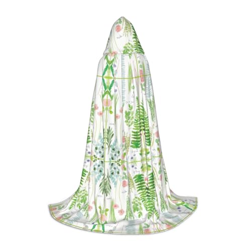Kfjghhl Springtime Kräutergarten langer Kapuzenumhang für Jugendliche, Kinder, Hexenkostüm, Halloween-Kostüm, für Damen und Herren, 88,9–149,7 cm Kfjghhl Springtime Kräutergarten langer Kapuzenumhang für Jugendliche, Kinder, Hexenkostüm, Halloween-Kostüm, für Damen und Herren, 88,9–149,7 cm von Kfjghhl