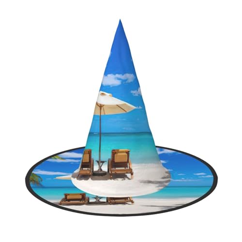 Kfjghhl Strandpalme, Halloween-Hut, böse Kostüme, Erwachsene, Unisex, Stirnband, Kostümzubehör, Weihnachtsfeier, Cosplay, Zauberer-Kostüm, Outfit, Halloween von Kfjghhl