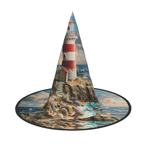 Kfjghhl The Seaside Leuchtturm Halloweenhut Wicked Kostüme für Erwachsene, Unisex, Stirnband, Kostümzubehör, Weihnachtsfeier, Cosplay, Zauberer-Kostüm, Outfit, Halloween Kfjghhl The Seaside Leuchtturm Halloweenhut Wicked Kostüme für Erwachsene, Unisex, Stirnband, Kostümzubehör, Weihnachtsfeier, Cosplay, Zauberer-Kostüm, Outfit, Halloween von Kfjghhl