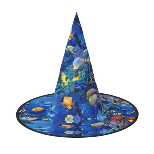 Kfjghhl Tropische Fische, Halloween-Hut, böse Kostüme, Erwachsene, Unisex, Stirnband, Kostümzubehör, Weihnachtsfeier, Cosplay, Zauberer-Kostüm, Outfit, Halloween Kfjghhl Tropische Fische, Halloween-Hut, böse Kostüme, Erwachsene, Unisex, Stirnband, Kostümzubehör, Weihnachtsfeier, Cosplay, Zauberer-Kostüm, Outfit, Halloween von Kfjghhl