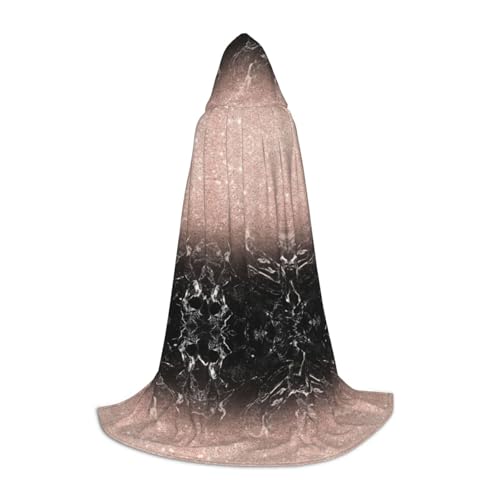 Kfjghhl Umhang mit Kapuze in Marmorfarbe, rotgold, für Teenager, Kinder, Hexenkostüm, Halloween-Kostüm, für Damen und Herren, 88,9–149,7 cm Kfjghhl Umhang mit Kapuze in Marmorfarbe, rotgold, für Teenager, Kinder, Hexenkostüm, Halloween-Kostüm, für Damen und Herren, 88,9–149,7 cm von Kfjghhl