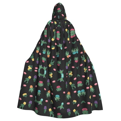 Kfjghhl Unisex-Kaktus-Kapuzenumhang, Kostüm, Party, Halloween, Cosplay, Erwachsene, Kapuzenmantel, Weihnachten, 147,3 cm von Kfjghhl