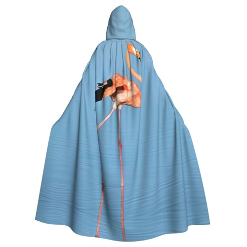 Kfjghhl Unisex Kapuzenumhang mit Flamingo im Wasser, geriffelt, Kostüm, Party, Halloween, Cosplay, Erwachsene, Kapuzenmantel, Weihnachten, 147,3 cm Kfjghhl Unisex Kapuzenumhang mit Flamingo im Wasser, geriffelt, Kostüm, Party, Halloween, Cosplay, Erwachsene, Kapuzenmantel, Weihnachten, 147,3 cm von Kfjghhl