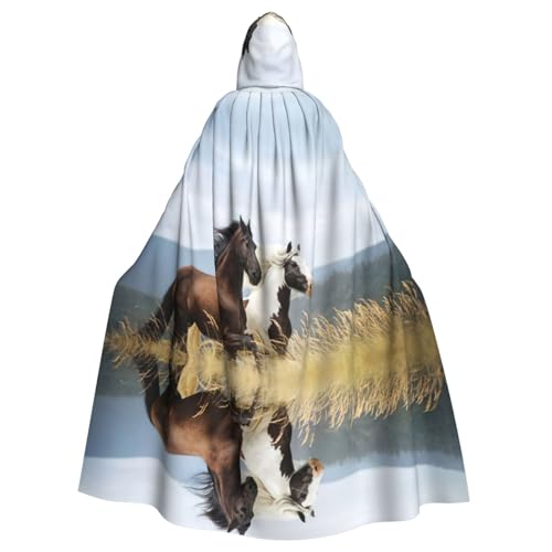 Kfjghhl Unisex Kapuzenumhang mit Pferden, Laufkunst, Kostüm, Party, Halloween, Cosplay, Erwachsene, Kapuzenmantel, Weihnachten, 147,3 cm Kfjghhl Unisex Kapuzenumhang mit Pferden, Laufkunst, Kostüm, Party, Halloween, Cosplay, Erwachsene, Kapuzenmantel, Weihnachten, 147,3 cm von Kfjghhl