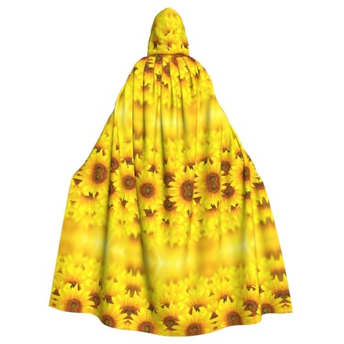 Kfjghhl Unisex Kapuzenumhang mit Sonnenblume, Gelb, für Party, Halloween, Cosplay, Erwachsene, Kapuzenmantel, Weihnachten, 147,3 cm Kfjghhl Unisex Kapuzenumhang mit Sonnenblume, Gelb, für Party, Halloween, Cosplay, Erwachsene, Kapuzenmantel, Weihnachten, 147,3 cm von Kfjghhl