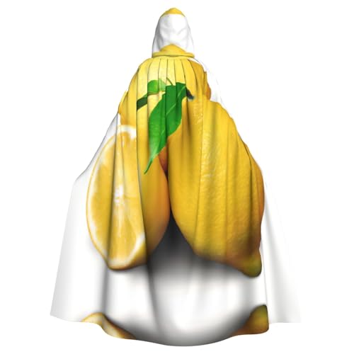 Kfjghhl Unisex Kapuzenumhang mit Zitrone, für Party, Halloween, Cosplay, Erwachsene, Kapuzenmantel, Weihnachten, 147,3 cm von Kfjghhl