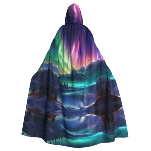 Kfjghhl Unisex Kapuzenumhang mit dunklem Nordlichtern, Kostüm, Party, Halloween, Cosplay, Erwachsene, Kapuzenmantel, Weihnachten, 147,3 cm Kfjghhl Unisex Kapuzenumhang mit dunklem Nordlichtern, Kostüm, Party, Halloween, Cosplay, Erwachsene, Kapuzenmantel, Weihnachten, 147,3 cm von Kfjghhl