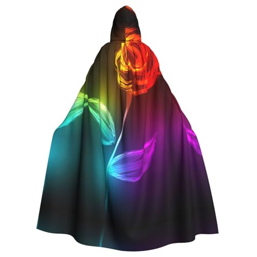 Kfjghhl Unisex Kapuzenumhang mit roter Rose, Kostüm, Party, Halloween, Cosplay, Erwachsene, Kapuzenmantel, Weihnachten, 147,3 cm Kfjghhl Unisex Kapuzenumhang mit roter Rose, Kostüm, Party, Halloween, Cosplay, Erwachsene, Kapuzenmantel, Weihnachten, 147,3 cm von Kfjghhl