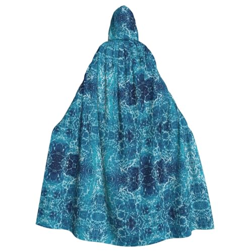 Kfjghhl Unisex Kapuzenumhang mit tropischem Ozean, Strandmotiv, Kostüm, Party, Halloween, Cosplay, Erwachsene, Kapuzenmantel, Weihnachten, 147,3 cm von Kfjghhl