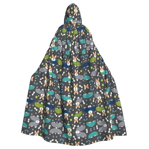Kfjghhl Unisex-Kleidung mit Kapuze, Corgi-Hundemantel, Umhang, Kostüm, Party, Halloween, Cosplay, Erwachsene, Kapuzenmantel, Weihnachten, 147,3 cm Kfjghhl Unisex-Kleidung mit Kapuze, Corgi-Hundemantel, Umhang, Kostüm, Party, Halloween, Cosplay, Erwachsene, Kapuzenmantel, Weihnachten, 147,3 cm von Kfjghhl