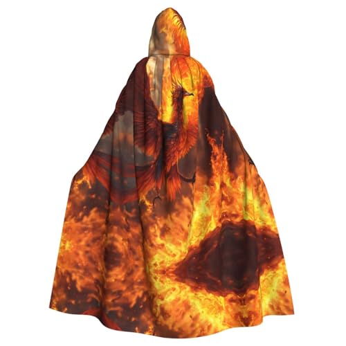 Kfjghhl Unisex Phoenix Kapuzenumhang Umhang Kostüm Party Halloween Cosplay Erwachsene Hoodies Robe Weihnachten 147,3 cm von Kfjghhl