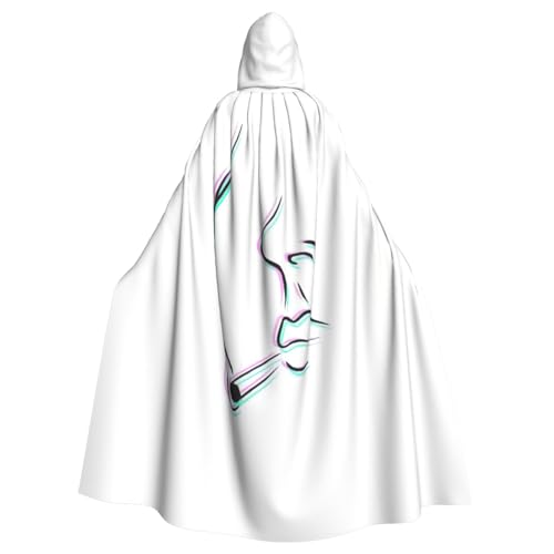 Kfjghhl Unisex Raucher-Kapuzenumhang, Kostüm, Party, Halloween, Cosplay, Erwachsene, Kapuzenmantel, Weihnachten, 147,3 cm von Kfjghhl