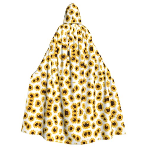 Kfjghhl Unisex Sonnenblumen-Umhang mit Kapuze, Umhang, Kostüm, Party, Halloween, Cosplay, Erwachsene, Kapuzenmantel, Weihnachten, 147,3 cm Kfjghhl Unisex Sonnenblumen-Umhang mit Kapuze, Umhang, Kostüm, Party, Halloween, Cosplay, Erwachsene, Kapuzenmantel, Weihnachten, 147,3 cm von Kfjghhl