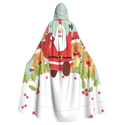 Kfjghhl Unisex Weihnachtsmann-Kapuzenumhang mit Kapuze, Kostüm, Party, Halloween, Cosplay, Erwachsene, Kapuzenmantel, Weihnachten, 147,3 cm Kfjghhl Unisex Weihnachtsmann-Kapuzenumhang mit Kapuze, Kostüm, Party, Halloween, Cosplay, Erwachsene, Kapuzenmantel, Weihnachten, 147,3 cm von Kfjghhl
