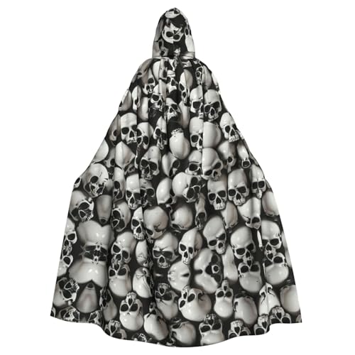Kfjghhl Unisex schwarzer Totenkopf-Kapuzenumhang, Kostüm, Party, Halloween, Cosplay, Erwachsene, Kapuzenmantel, Weihnachten, 147,3 cm Kfjghhl Unisex schwarzer Totenkopf-Kapuzenumhang, Kostüm, Party, Halloween, Cosplay, Erwachsene, Kapuzenmantel, Weihnachten, 147,3 cm von Kfjghhl