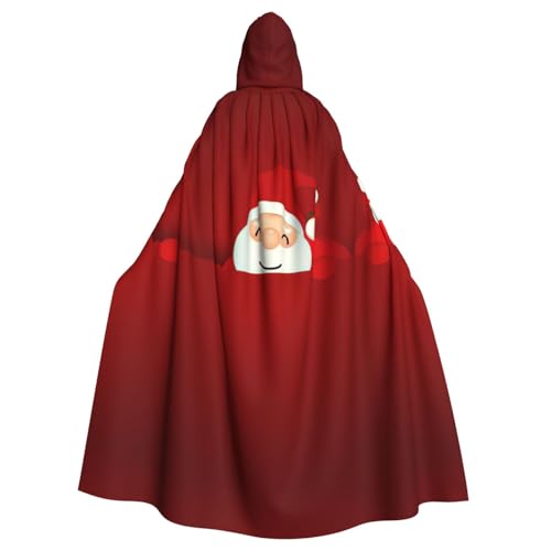 Kfjghhl Unisex süßer Weihnachtsmann-Kapuzenumhang mit Kapuze, Kostüm, Party, Halloween, Cosplay, Erwachsene, Kapuzenmantel, Weihnachten, 147,3 cm Kfjghhl Unisex süßer Weihnachtsmann-Kapuzenumhang mit Kapuze, Kostüm, Party, Halloween, Cosplay, Erwachsene, Kapuzenmantel, Weihnachten, 147,3 cm von Kfjghhl