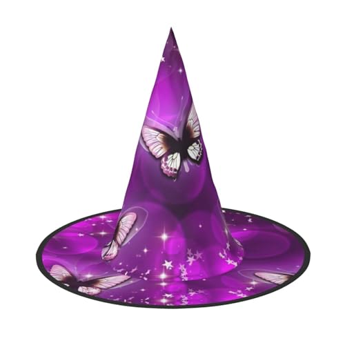 Kfjghhl Violetter Schmetterling. 11 Halloween-Mütze, böse Kostüme, für Erwachsene, Unisex, Stirnband, Kostümzubehör, Weihnachtsfeier, Cosplay, Zauberer-Kostüm, Outfit, Halloween Kfjghhl Violetter Schmetterling. 11 Halloween-Mütze, böse Kostüme, für Erwachsene, Unisex, Stirnband, Kostümzubehör, Weihnachtsfeier, Cosplay, Zauberer-Kostüm, Outfit, Halloween von Kfjghhl