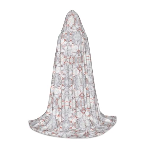 Kfjghhl Weißer Marmor, Rotgold, langer Kapuzenumhang, Teenager, Kind, Umhang, Hexenkostüm, Halloween-Kostüm, für Damen und Herren, 88,9–149,7 cm Kfjghhl Weißer Marmor, Rotgold, langer Kapuzenumhang, Teenager, Kind, Umhang, Hexenkostüm, Halloween-Kostüm, für Damen und Herren, 88,9–149,7 cm von Kfjghhl