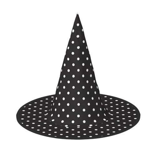 Kfjghhl Weißes Punktemuster, Halloween-Hut, böse Kostüme, Erwachsene, Unisex, Stirnband, Kostümzubehör, Weihnachtsfeier, Cosplay, Zauberer-Kostüm, Outfit, Halloween Kfjghhl Weißes Punktemuster, Halloween-Hut, böse Kostüme, Erwachsene, Unisex, Stirnband, Kostümzubehör, Weihnachtsfeier, Cosplay, Zauberer-Kostüm, Outfit, Halloween von Kfjghhl