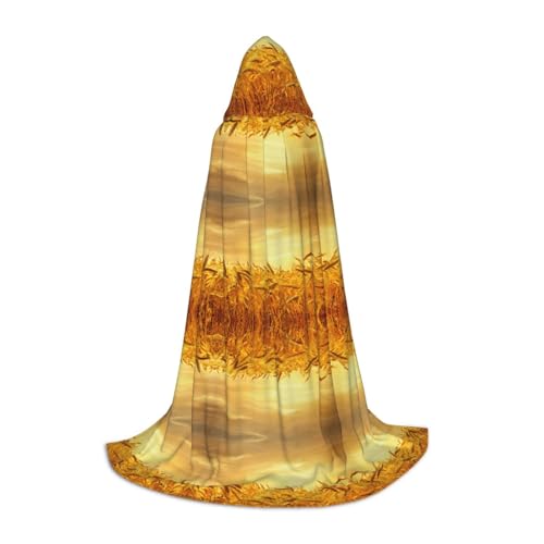Kfjghhl Weizenfeld, langer Umhang mit Kapuze, für Teenager, Kinder, Hexenkostüm, Halloween-Kostüm, für Damen und Herren, 88,9–149,7 cm von Kfjghhl