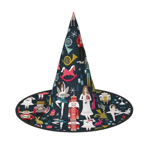 Kfjghhl Women_S Nussknacker-Ballett, Weihnachten, Tanz, Halloween, Hut, böse Kostüme, Erwachsene, Unisex, Stirnband, Kostümzubehör, Weihnachtsfeier, Cosplay, Zauberer-Kostüm, Outfit, Halloween von Kfjghhl
