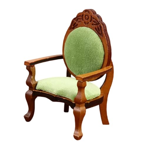 Kfwfuaee 1:12 Dollhouses Accessoires Miniatur Sesselmodellmöbel Mit Traditionellen Designs Und Feinen Handwerksmängel Für Layouts Dollhouses Chair von Kfwfuaee