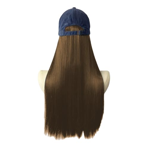 Baseballkappen Sonnenhut Sport Hüte Perücken Haarverlängerungen Pferdeschwanz Für Cosplay Kopfstück Mit Haarverlängerungen Gerade Haare von Kfwfuaee