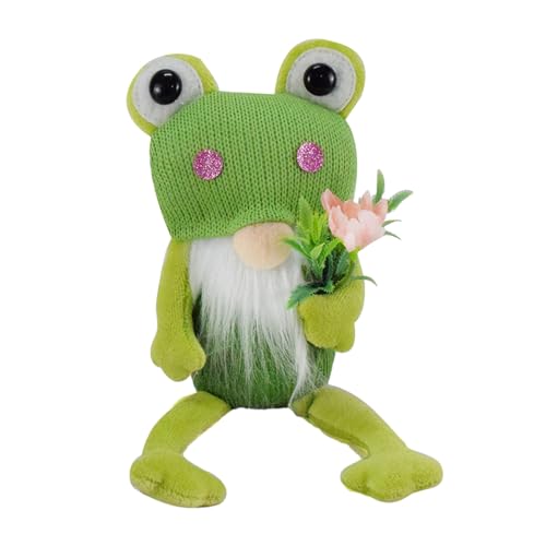 Blume Lovely Frosch Hut mit Blume Dekoration Lovely Green Doll Elf Figur Puppe Lovely Rudolph Blume Lovely Frosch Hut mit Blume Dekoration Lovely Green Doll Elf Figur Puppe Lovely Rudolph von Kfwfuaee